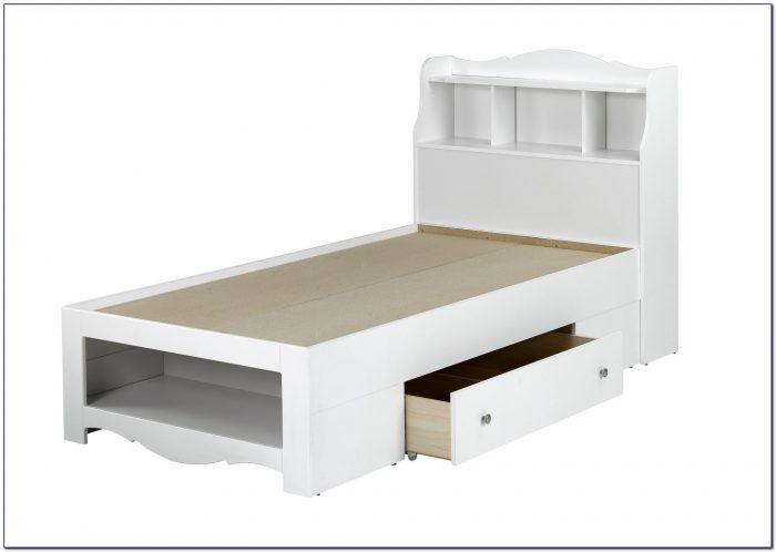 Twin Captains Bed With Storage And Bookcase Headboard Twin Captains Bed With Storage And Bookcase Headboard