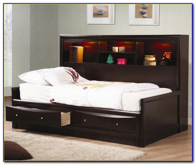 Twin Daybed With Trundle And Bookcase Bookcase Home Design Ideas 