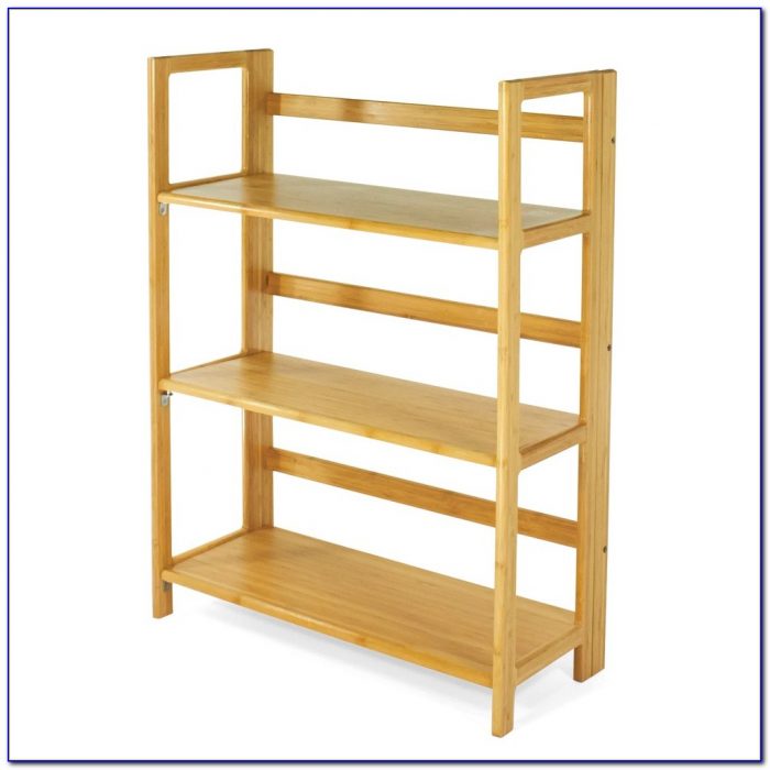 Natural Wood Folding Bookcase - Bookcase : Home Design 