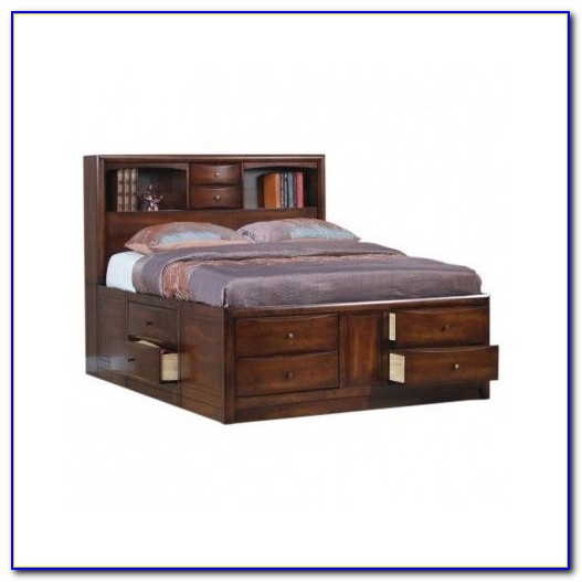 King Bed With Bookshelf Headboard King Bed With Bookshelf Headboard