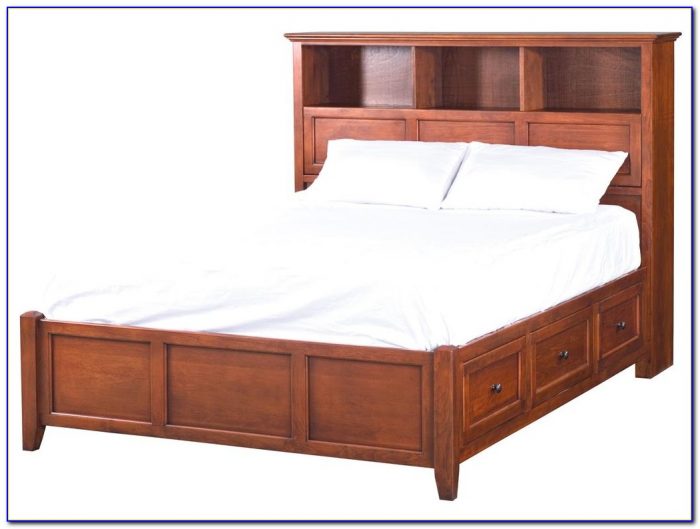 Queen Bookcase Headboard Storage Bed Queen Bookcase Headboard Storage Bed