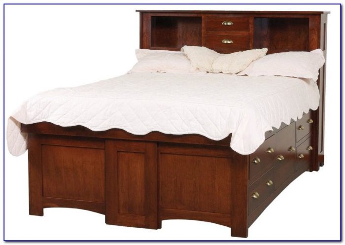 Queen Size Bookcase Headboard Bed Queen Size Bookcase Headboard Bed