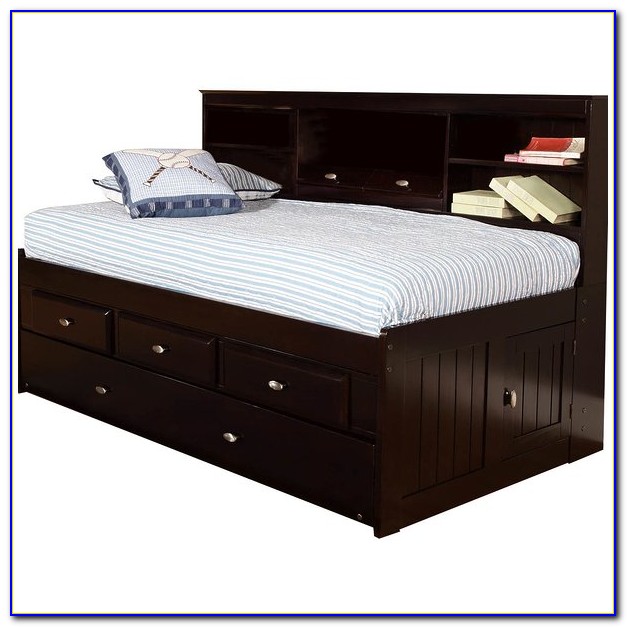 Twin Daybed With Trundle And Bookcase Bookcase Home Design Ideas 