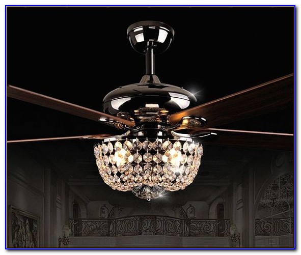 Black Ceiling Fan With Crystals Black Ceiling Fan With Crystals