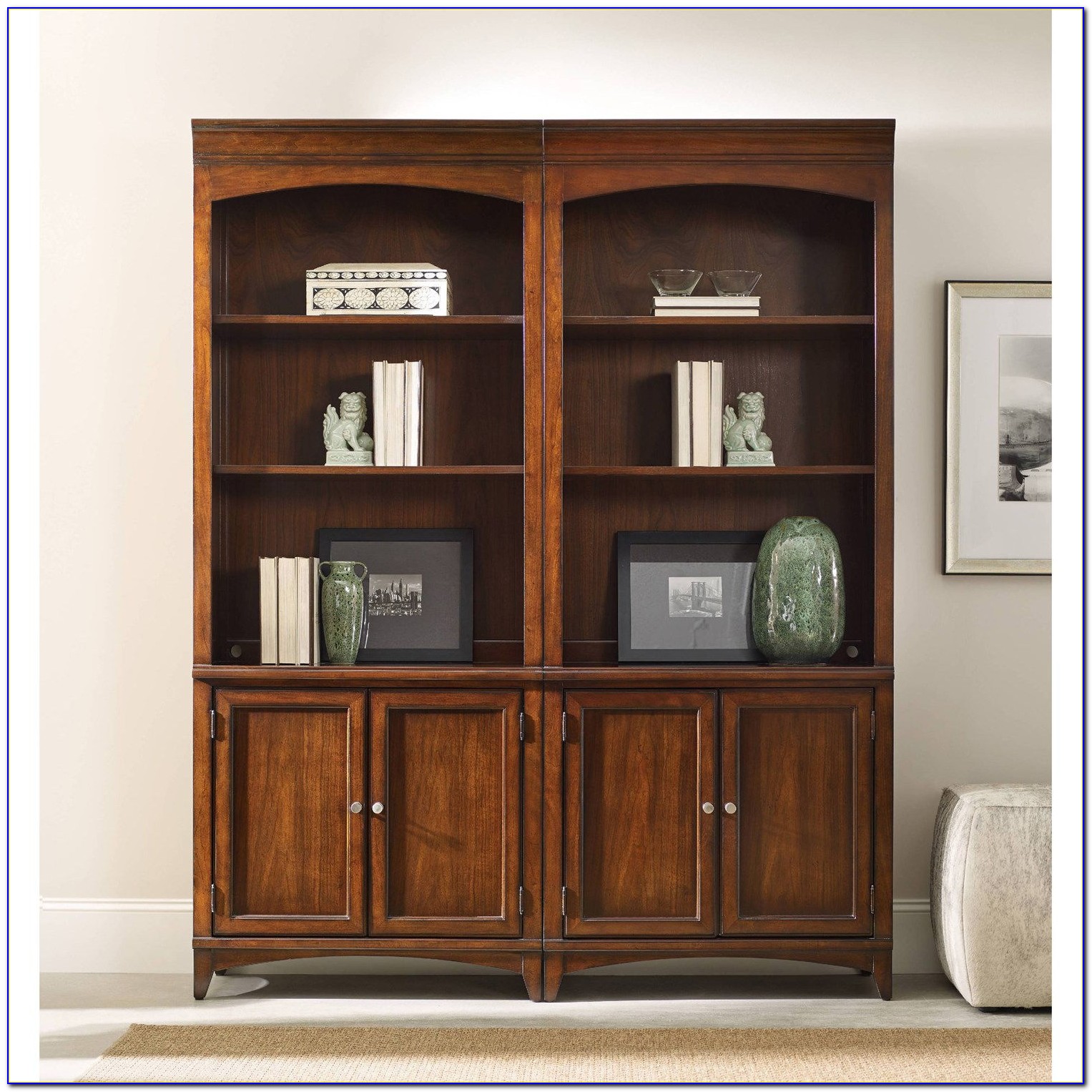 Fully Assembled Wooden Bookcases Bookcase Home Design Ideas 