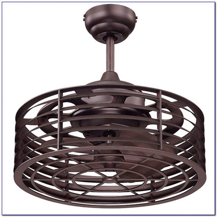 Flush Mount Caged Ceiling Fan With Light Flush Mount Caged Ceiling Fan With Light