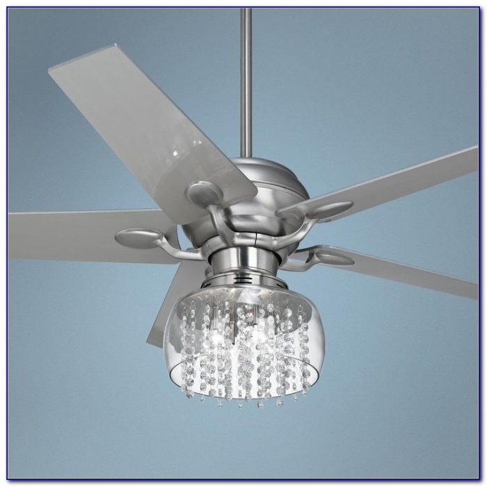 Silver Ceiling Fan With Crystals Silver Ceiling Fan With Crystals