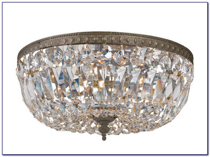 Crystal Ceiling Fixture Flush Mount Crystal Ceiling Fixture Flush Mount