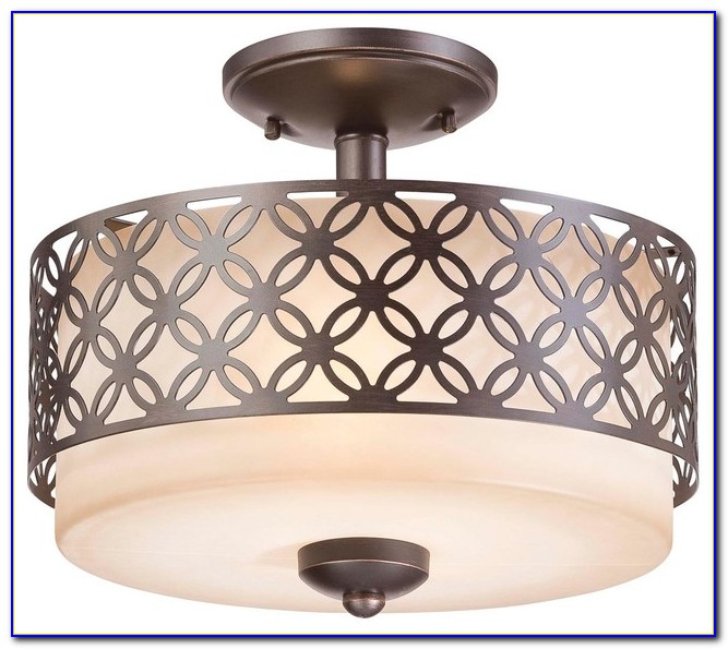 Drum Shade Semi Flush Ceiling Light Drum Shade Semi Flush Ceiling Light