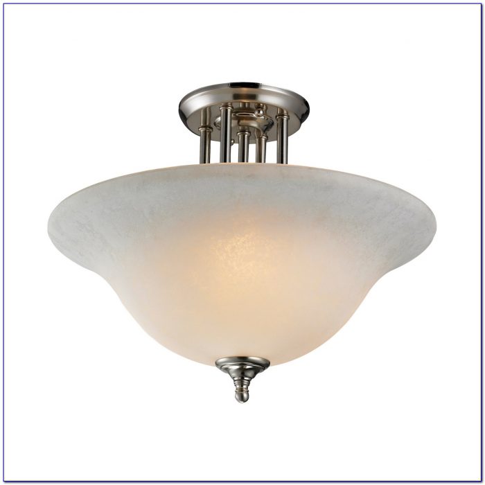 Polished Nickel Semi Flush Mount Light Polished Nickel Semi Flush Mount Light