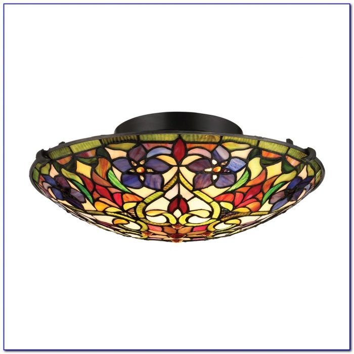 Tiffany Style Semi Flush Mount Ceiling Light Tiffany Style Semi Flush Mount Ceiling Light