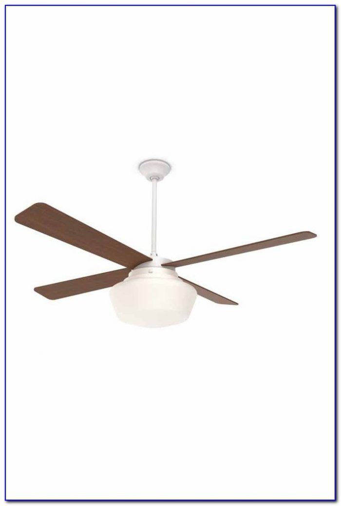 White Ceiling Fan With Schoolhouse Light White Ceiling Fan With Schoolhouse Light