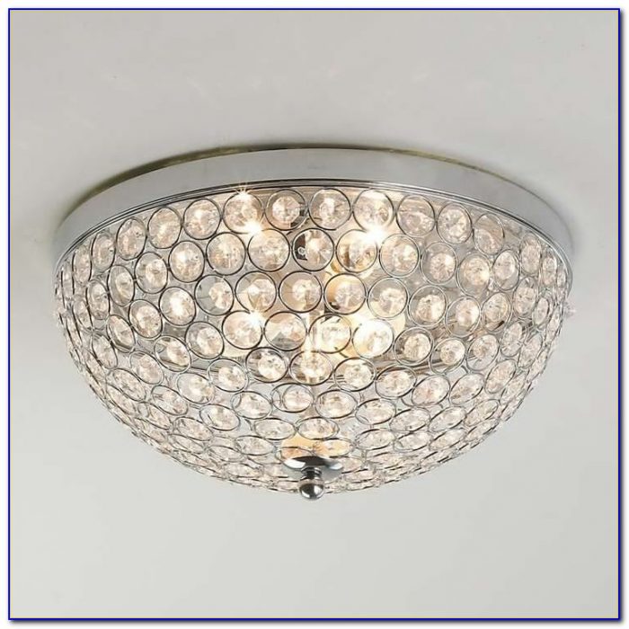 Crystal Flush Mount Light Fixture Crystal Flush Mount Light Fixture