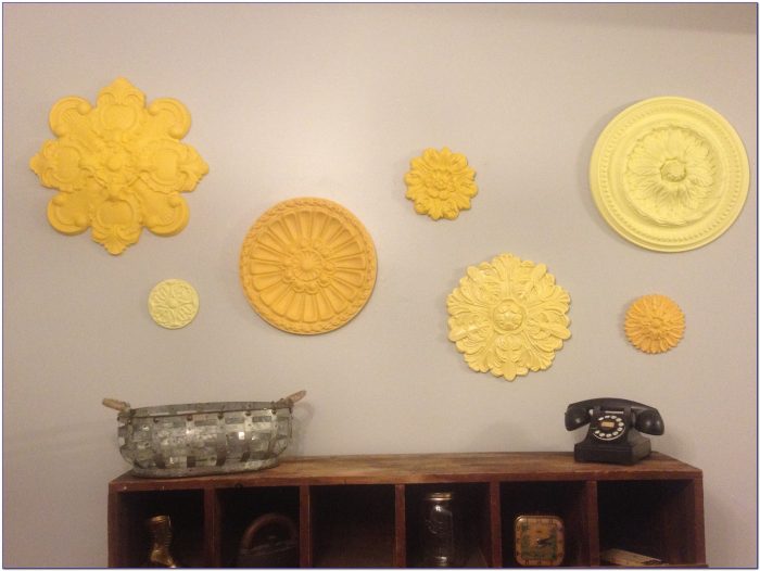 Diy Ceiling Medallions As Wall Art Diy Ceiling Medallions As Wall Art