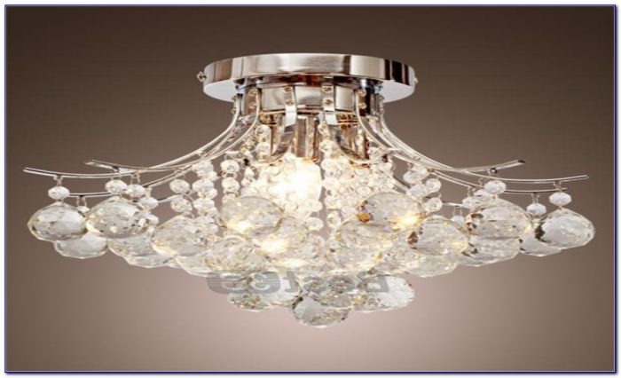 Small Flush Mount Crystal Chandelier Small Flush Mount Crystal Chandelier