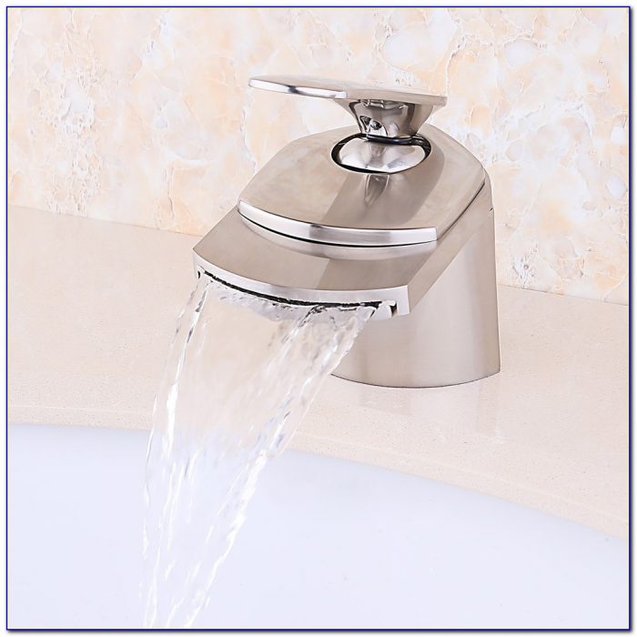 Brushed Nickel Led Waterfall Faucet Brushed Nickel Led Waterfall Faucet