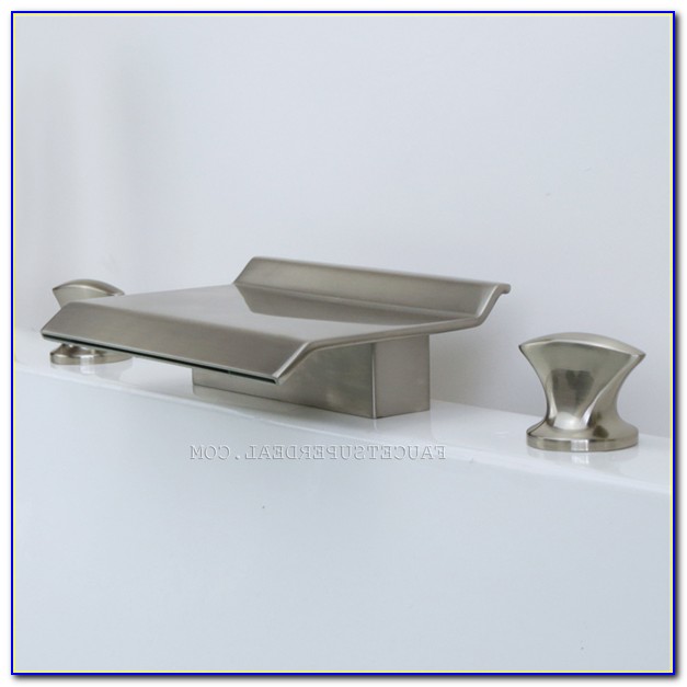 Brushed Nickel Waterfall Tub Spout Brushed Nickel Waterfall Tub Spout
