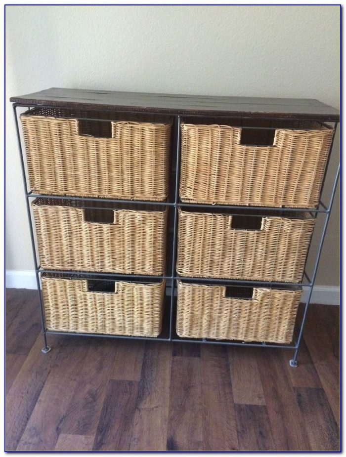 Dresser With Wicker Basket Drawers Dresser With Wicker Basket Drawers