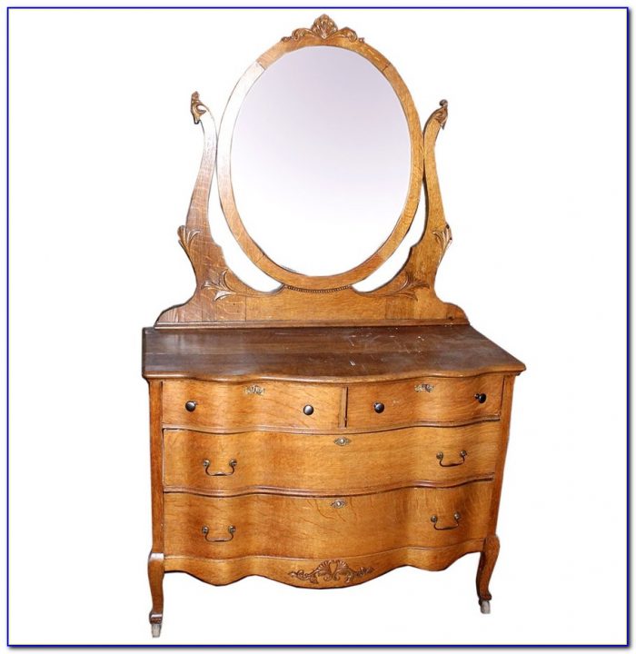 Honey Oak Dresser With Mirror Honey Oak Dresser With Mirror