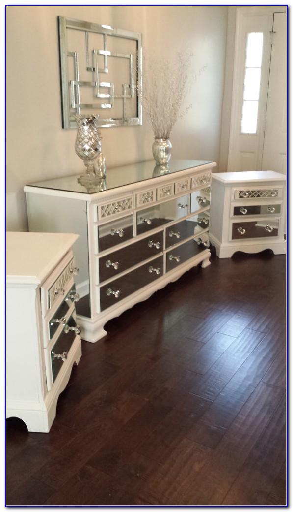 Mirrored Dresser And Nightstand Set Mirrored Dresser And Nightstand Set
