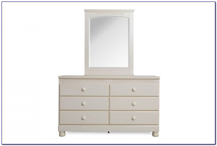 Shley Signature Design Exquisite White Dresser And Mirror Shley Signature Design Exquisite White Dresser And Mirror
