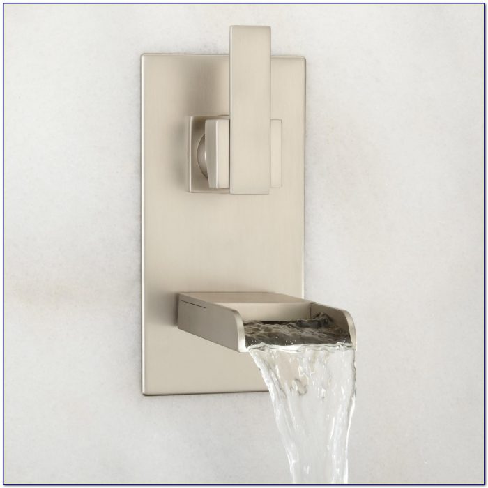 Wall Mounted Waterfall Faucets For Vessel Sinks Wall Mounted Waterfall Faucets For Vessel Sinks