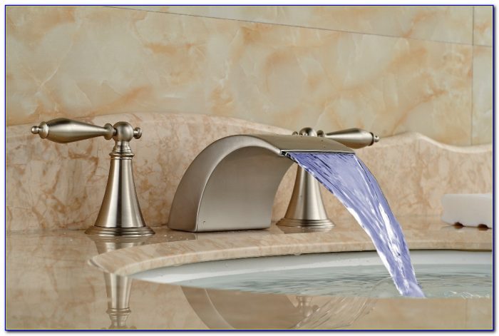 Waterfall Tub Faucet Brushed Nickel Waterfall Tub Faucet Brushed Nickel