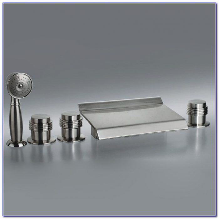 Waterfall Tub Spout Brushed Nickel Waterfall Tub Spout Brushed Nickel