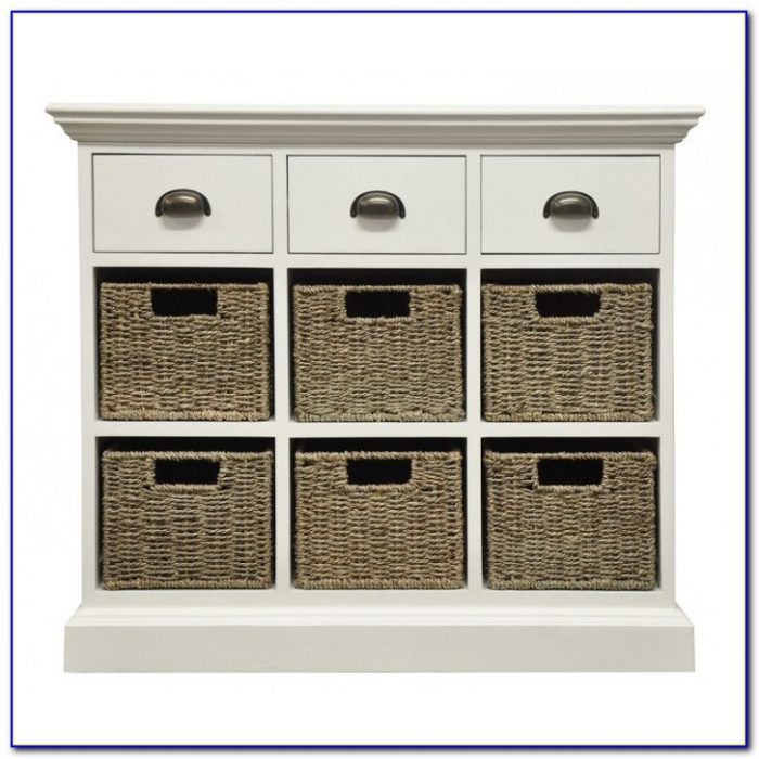 White Dresser With Wicker Baskets White Dresser With Wicker Baskets