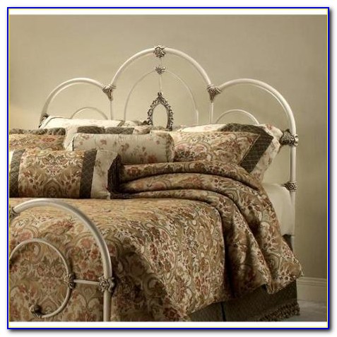 Antique White Iron Queen Headboard Antique White Iron Queen Headboard