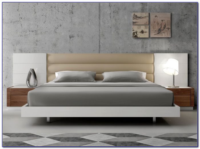 Bed Frame With Cushioned Headboard Bed Frame With Cushioned Headboard