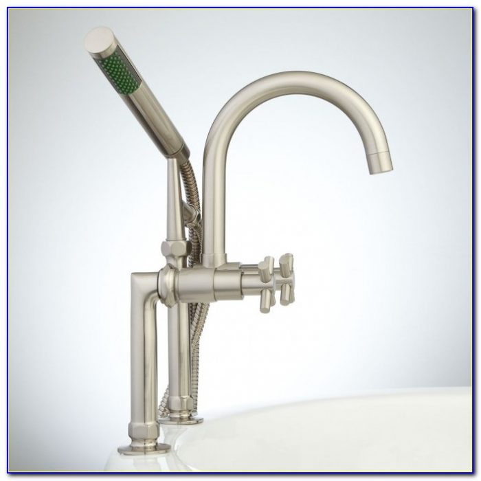 Deck Mounted Tub Faucet With Sprayer Deck Mounted Tub Faucet With Sprayer