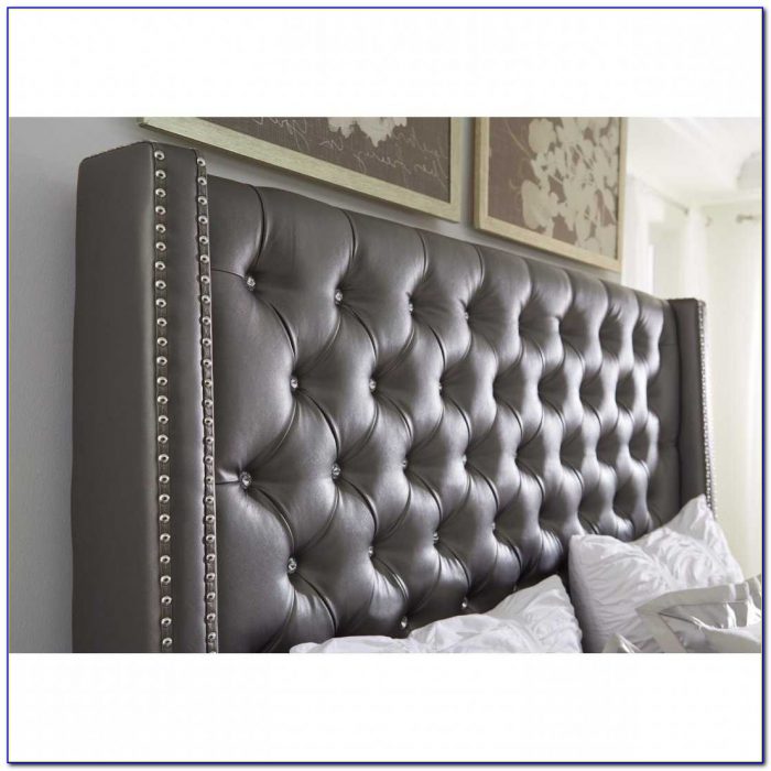 Diamond Tufted Headboard With Crystal Buttons Diamond Tufted Headboard With Crystal Buttons