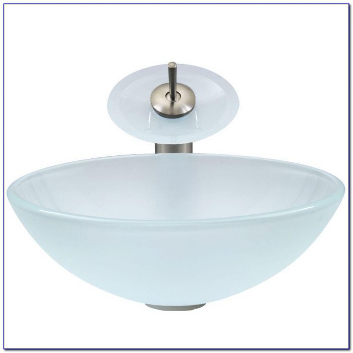 Glass Vessel Sinks With Waterfall Faucets Glass Vessel Sinks With Waterfall Faucets
