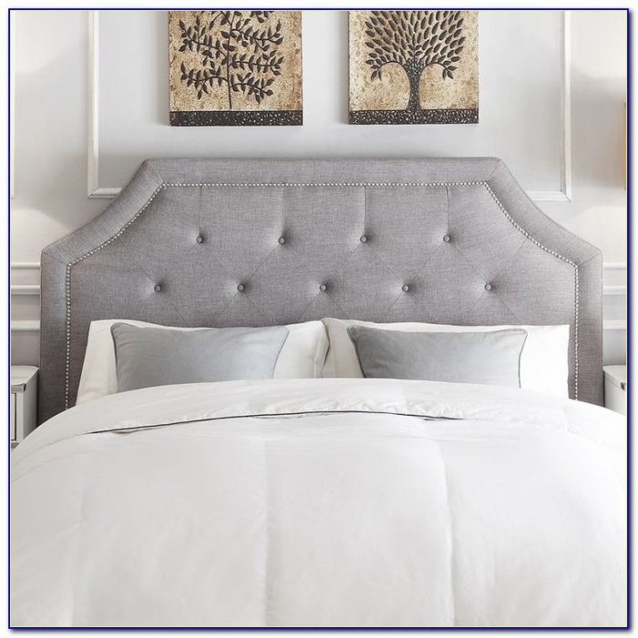 Grey Chenille King Size Headboard Grey Chenille King Size Headboard
