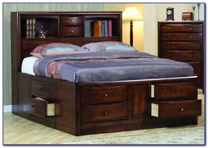 King Size Bed Frame With Headboard Storage King Size Bed Frame With Headboard Storage