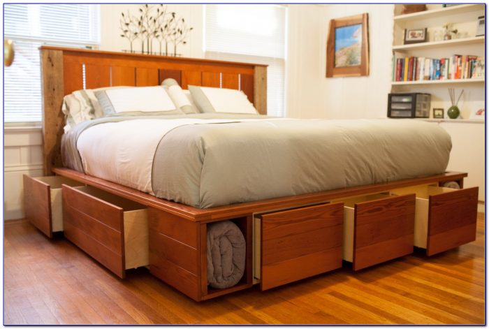 King Size Bed With Storage Headboard King Size Bed With Storage Headboard