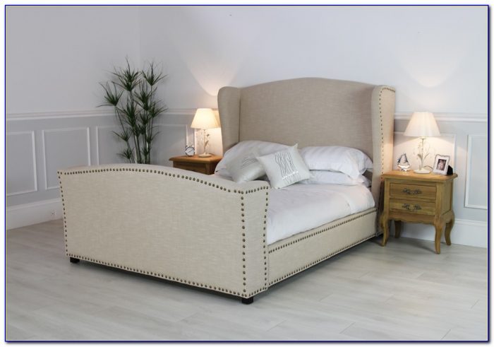 King Size Leather Wingback Headboard King Size Leather Wingback Headboard