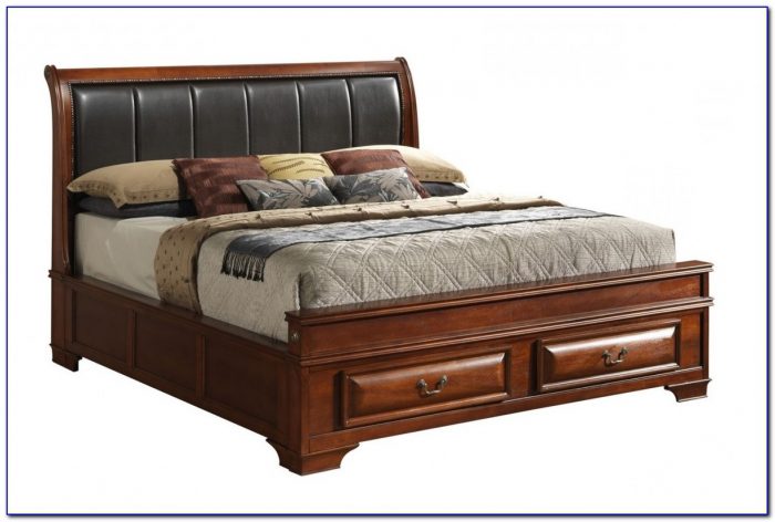 King Size Platform Bed With Storage No Headboard King Size Platform Bed With Storage No Headboard