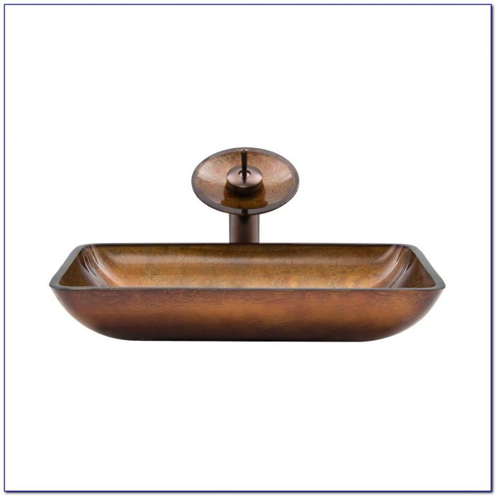Kraus Glass Vessel Sink Waterfall Faucet Kraus Glass Vessel Sink Waterfall Faucet