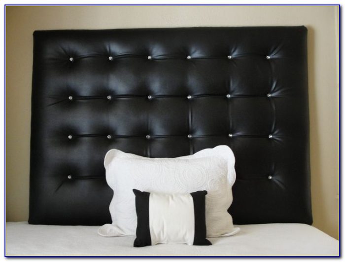 Leather Tufted Headboard With Crystals Leather Tufted Headboard With Crystals