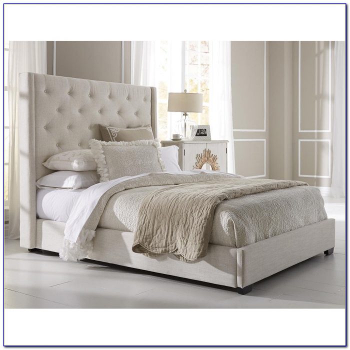 Nailhead Upholstered Bed Frame And Headboard Nailhead Upholstered Bed Frame And Headboard