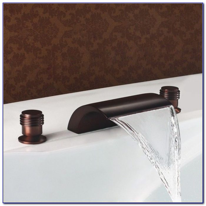 Oil Rubbed Bronze Waterfall Tub Filler Oil Rubbed Bronze Waterfall Tub Filler
