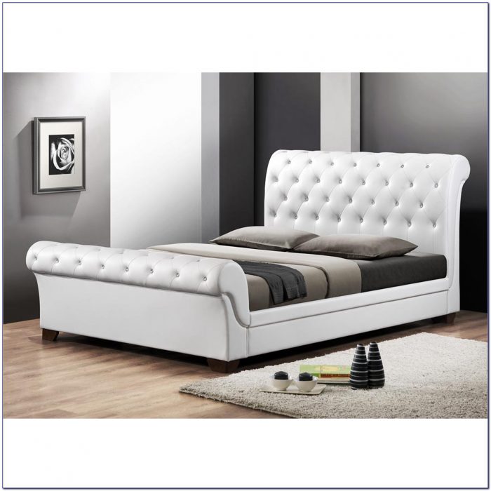 Queen Sleigh Bed Leather Headboard Queen Sleigh Bed Leather Headboard