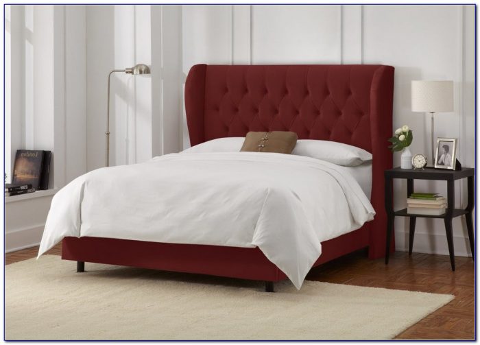 Skyline Furniture Loa Nail Button Tufted Wingback Headboard Skyline Furniture Loa Nail Button Tufted Wingback Headboard