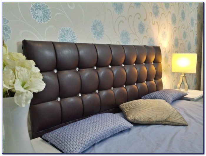White Leather Headboard With Crystals White Leather Headboard With Crystals