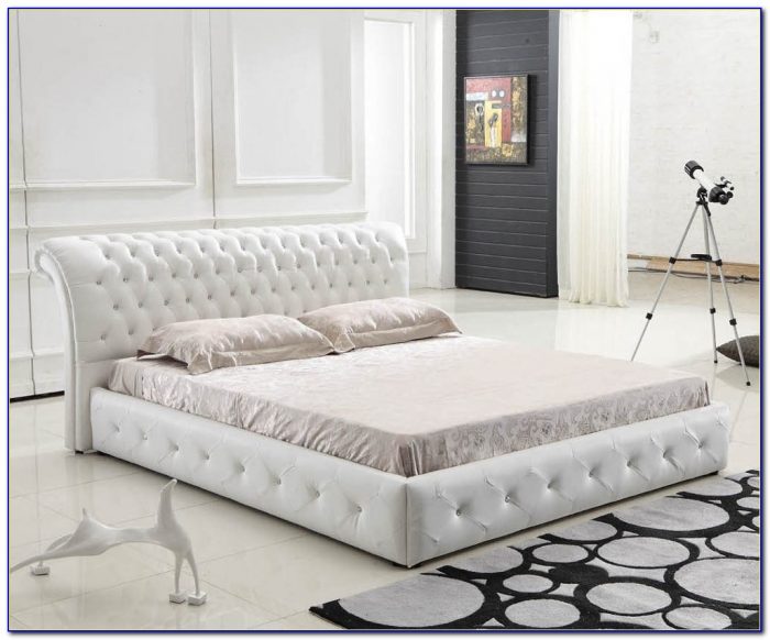 White Leather Tufted Headboard King White Leather Tufted Headboard King