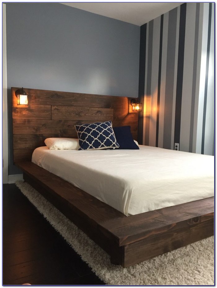 Wood Platform Bed Frame With Headboard Wood Platform Bed Frame With Headboard